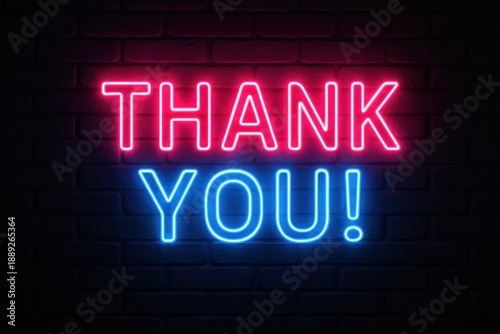Thank you neon sign urban graphic design nighttime viewpoint appreciation concept