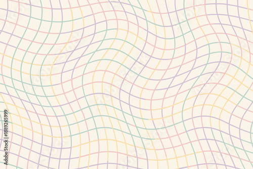 Wavy grid design with pastel colors on a light background for a modern look