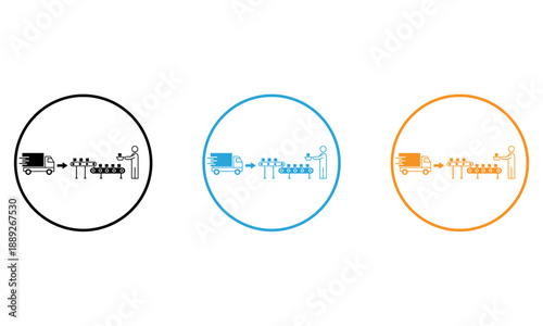 Three colored circles with mathematical equations isolated on transparent background, Vector