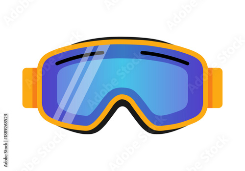 Protective Ski Goggles Icon for Snowboard and Winter Activities