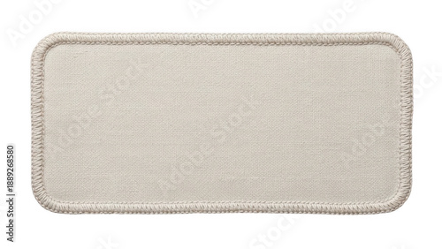 Blank rectangle patch isolated on transparent background