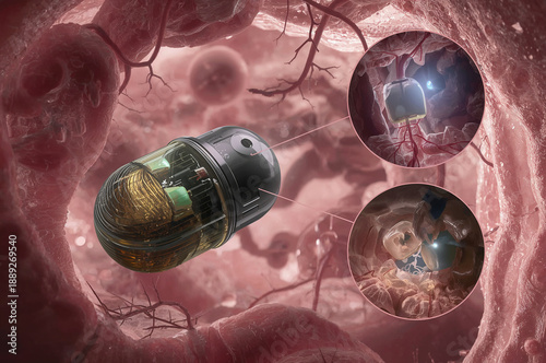 Medical Capsule Camera for Digestive System Diagnostics