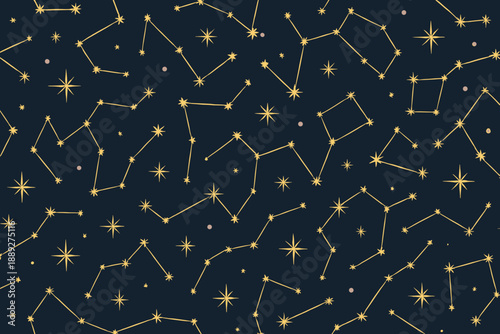 Star patterns and constellations arranged in a dark sky fill the night with light and wonder for stargazers and dreamers