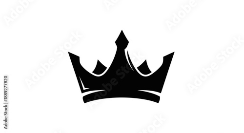 Royal crown, leadership and power symbol, isolated white background.
