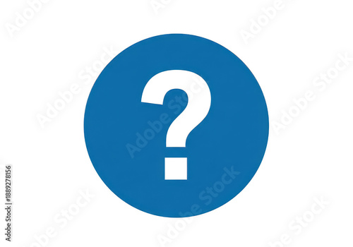 Wallpaper Mural Blue circular icon with white question mark symbol Torontodigital.ca
