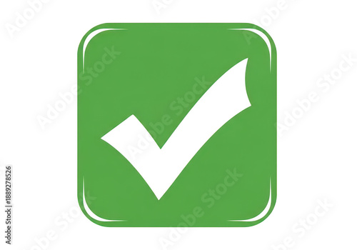 Wallpaper Mural Green check mark in rounded square on gray background Torontodigital.ca