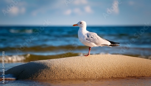 Seagull In The Natural Environment On The Baltic Sea