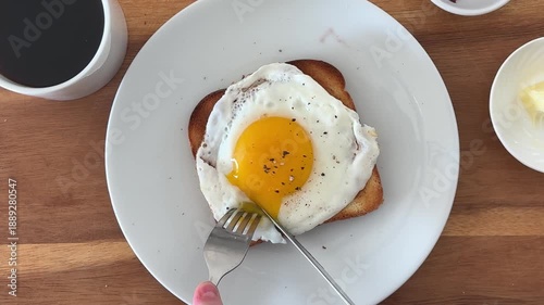 Eating a Fried Egg on Toast