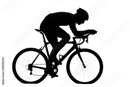 Professional cyclist in motion on sleek bicycle