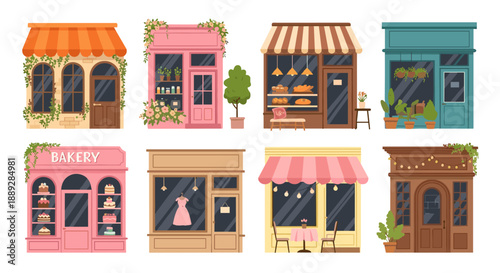 Charming Storefronts: Shop Facades Collection