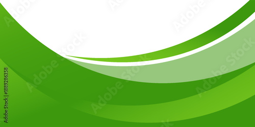 Modern green wave background with smooth curves, vector.