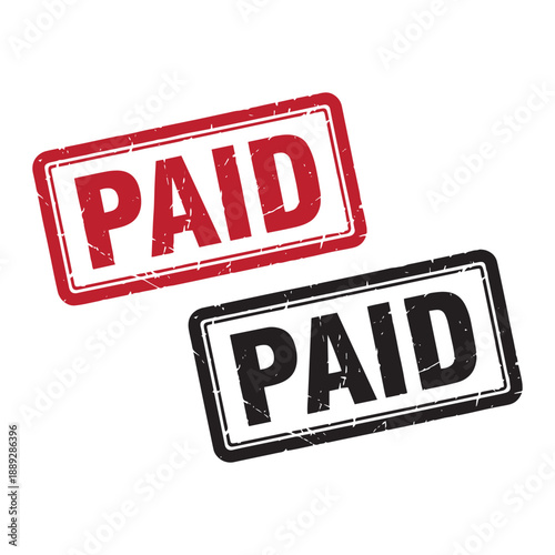 Paid tamp Vector Illustration.