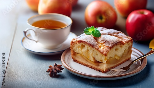 Apple Cake With Tea