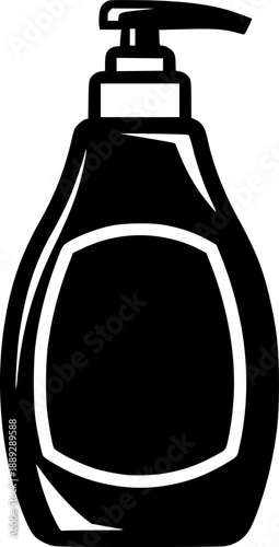 vector clip art shampoo bottle on white background for web and graphic design
