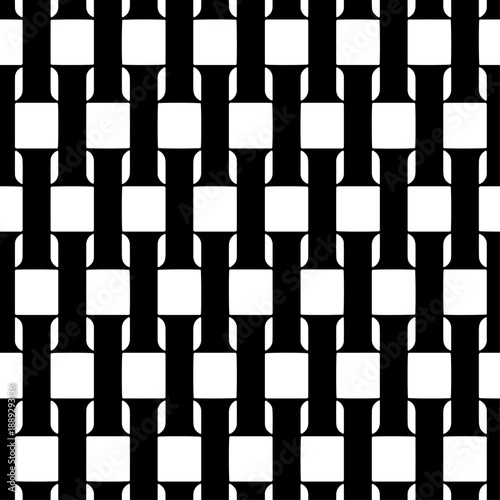 Stylish abstract vector seamless pattern with geometric repetition