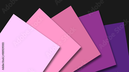 Pink and purple geometric squares pattern on black background. Modern abstract grid, horizontal wallpaper, web banner
