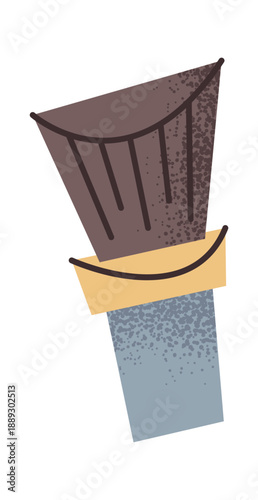 Blush brush beauty accessory sticker