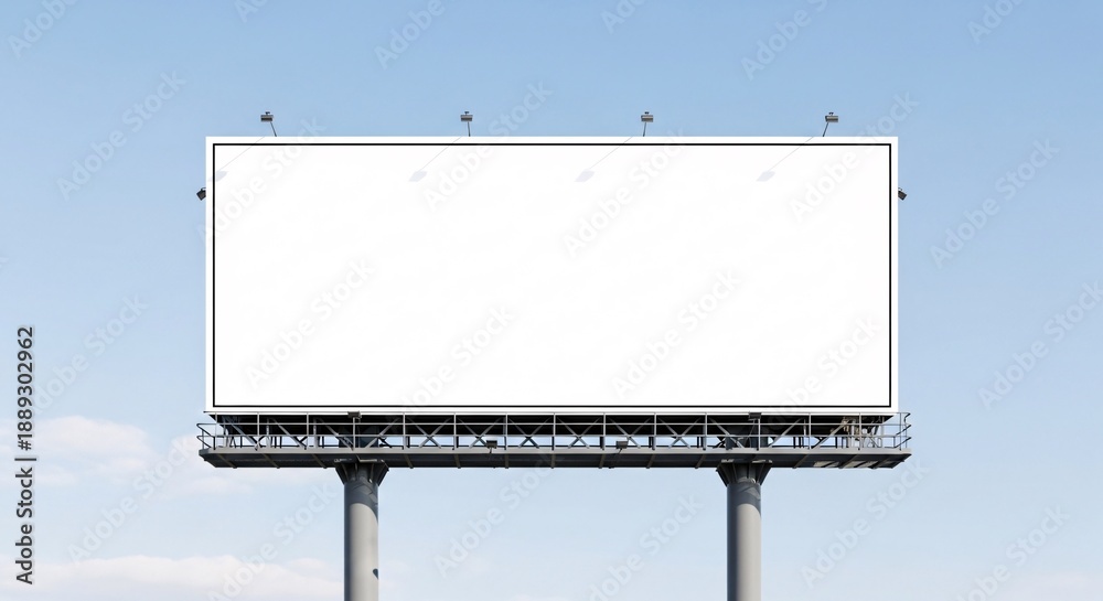 Obraz premium Billboard, white background, no scene
