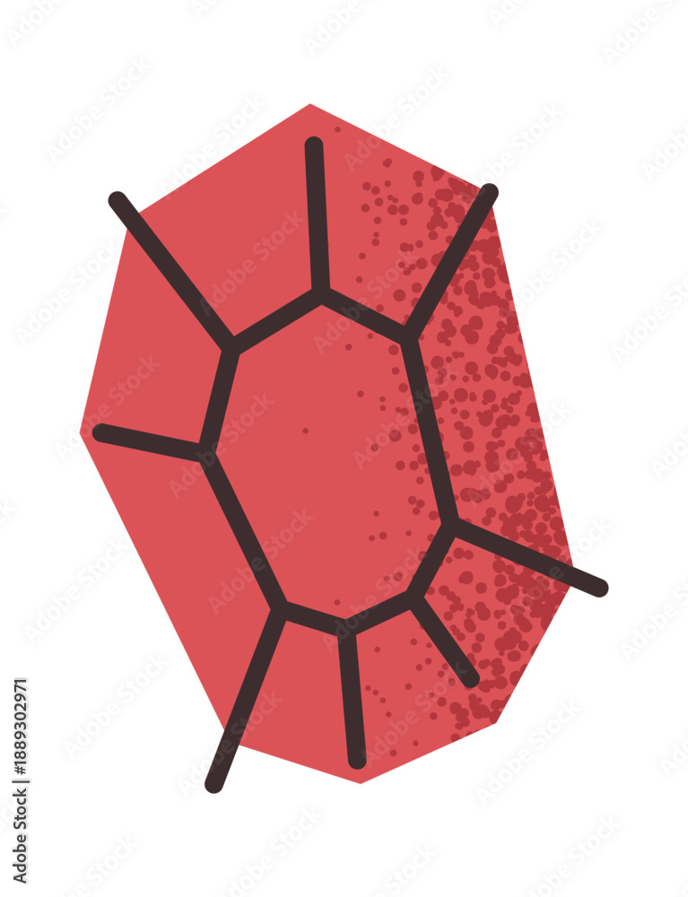 Fototapeta premium Red hand mirror sticker design