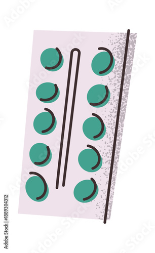 Birth control pills sticker design