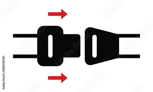 Fasten Seat Belt Sign - Drive Safe Vehicle Security Icon and Passenger Safety Signage