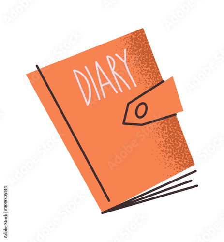 Pocket diary book sticker design