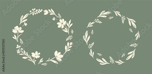 Scandinavian Botanical Flowers Perfect for Modern wreaths