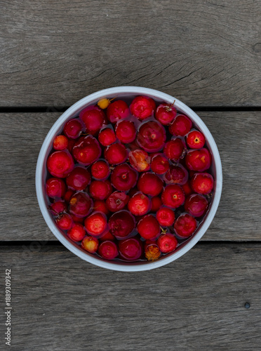 Wallpaper Mural tropical fruit acerola on a bowl Torontodigital.ca