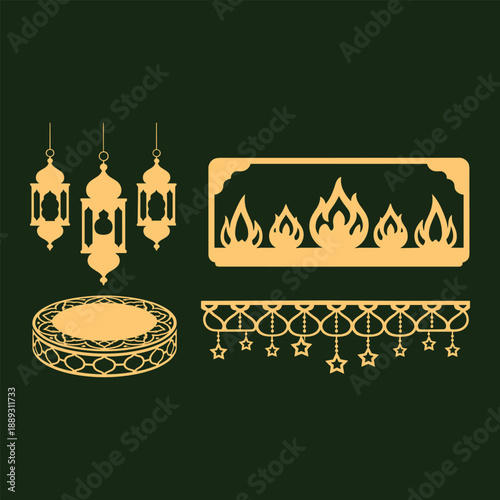 Elegant decorative elements collection isolated on white background, Vector