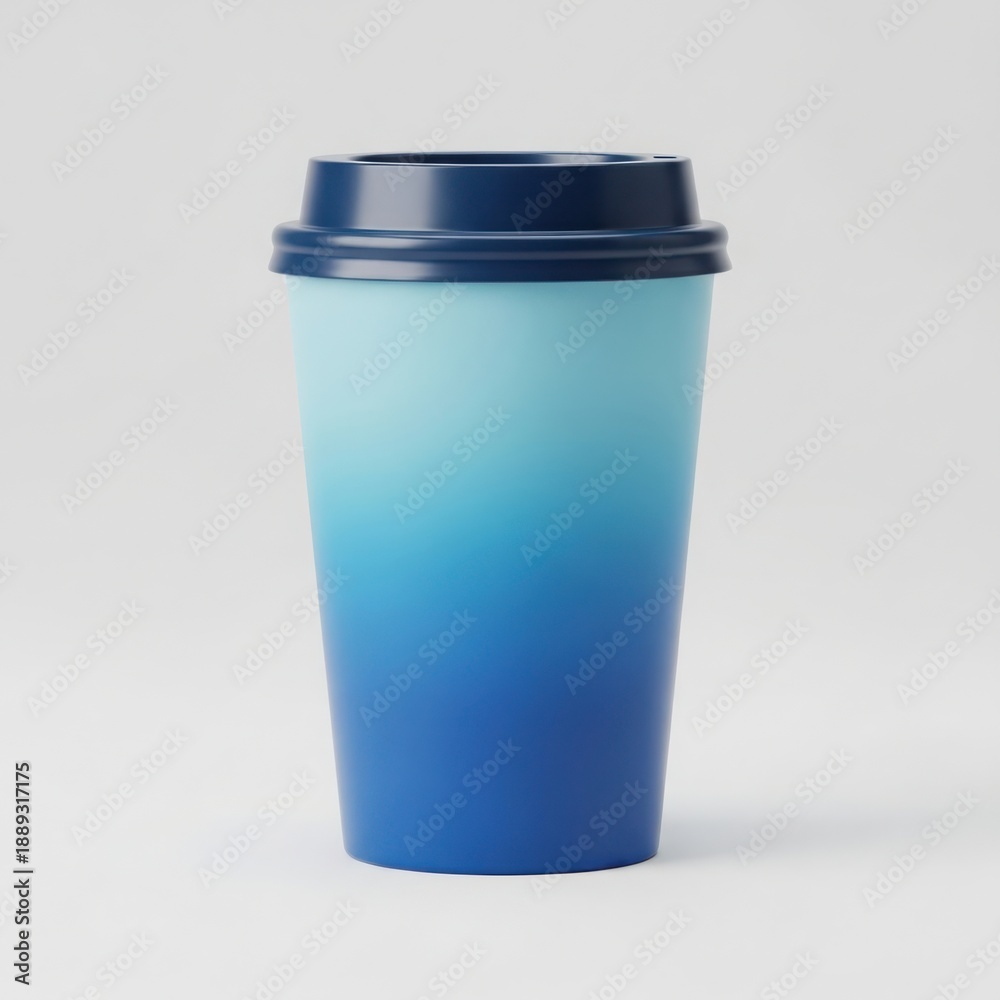 Obraz premium Blue gradient coffee cup