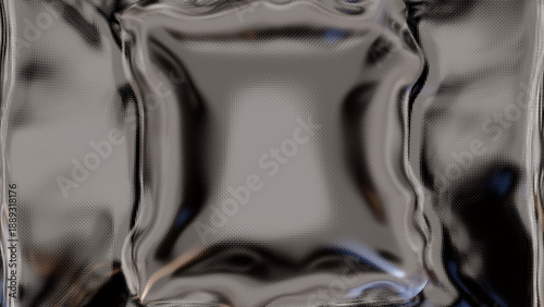 Tableau sur toile abstract silver chrome plastic wrap texture featuring square vacuum sealed inden