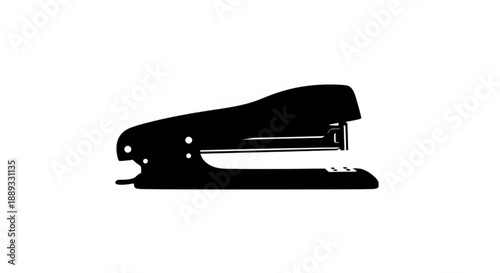 Black silhouette of a standard office stapler