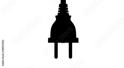 Black silhouette of an electrical plug