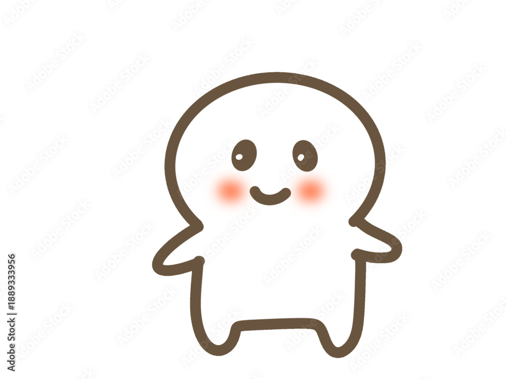 Fototapeta premium Cute Humanoid Character Illustration 