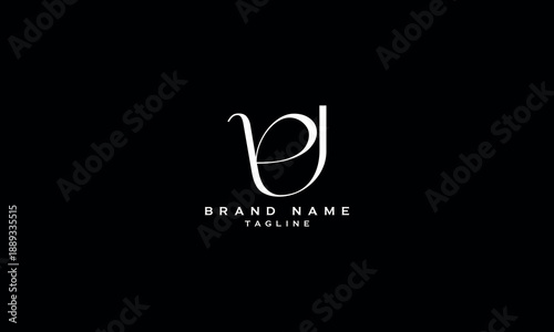 EU UE E AND U Abstract initial monogram letter alphabet logo design