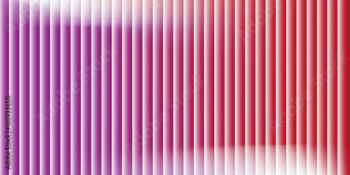 Abstract minimalistic background with evenly spaced vertical light bars, smooth gradient transition from magenta and purple on the left to deep red on the right