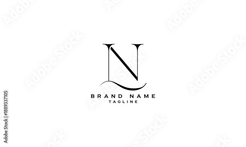 LN NL L AND N Abstract initial monogram letter alphabet logo design