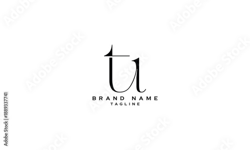 TU UT T AND U Abstract initial monogram letter alphabet logo design