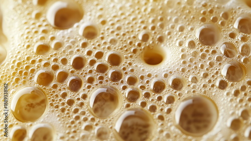 Wallpaper Mural Extreme macro of coffee crema bubbles with golden tones Torontodigital.ca