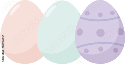 Minimal Pastel Easter Eggs Background Spring Holiday Vector