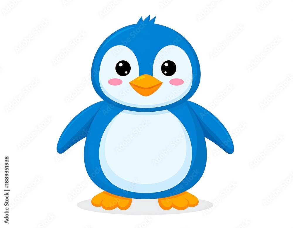 Obraz premium Adorable Cartoon Penguin Character Illustration.