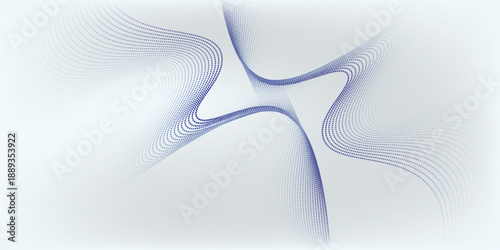Wave line of flowing particles abstract vector background, smooth curvy shape dots fluid array. future illustrations modern nice simple