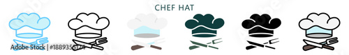Chef Hat Multi Style Icon. Mini Illustration Relate To Food, Gastronomy. Use For Modern Concept, Ui, Ux Web And App Development.