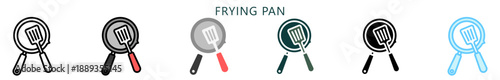 Frying Pan Multi Style Icon. Mini Illustration Relate To Food, Gastronomy. Use For Modern Concept, Ui, Ux Web And App Development.
