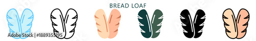 Bread Loaf Multi Style Icon. Mini Illustration Relate To Food, Gastronomy. Use For Modern Concept, Ui, Ux Web And App Development.