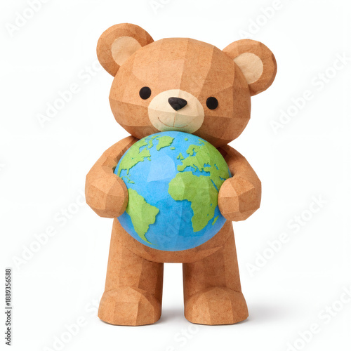 Teddy Bear Holding the Glob...