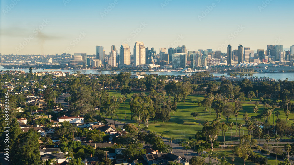 Obraz premium San Diego California Skyline taken from Coronado