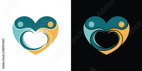  love and people  care logo vector design