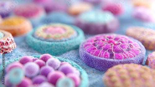 Different types of microorganisms are shown in detail