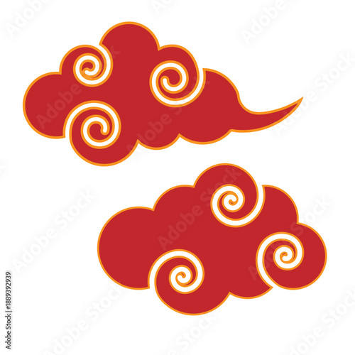 Chinese lucky cloud ornament vector